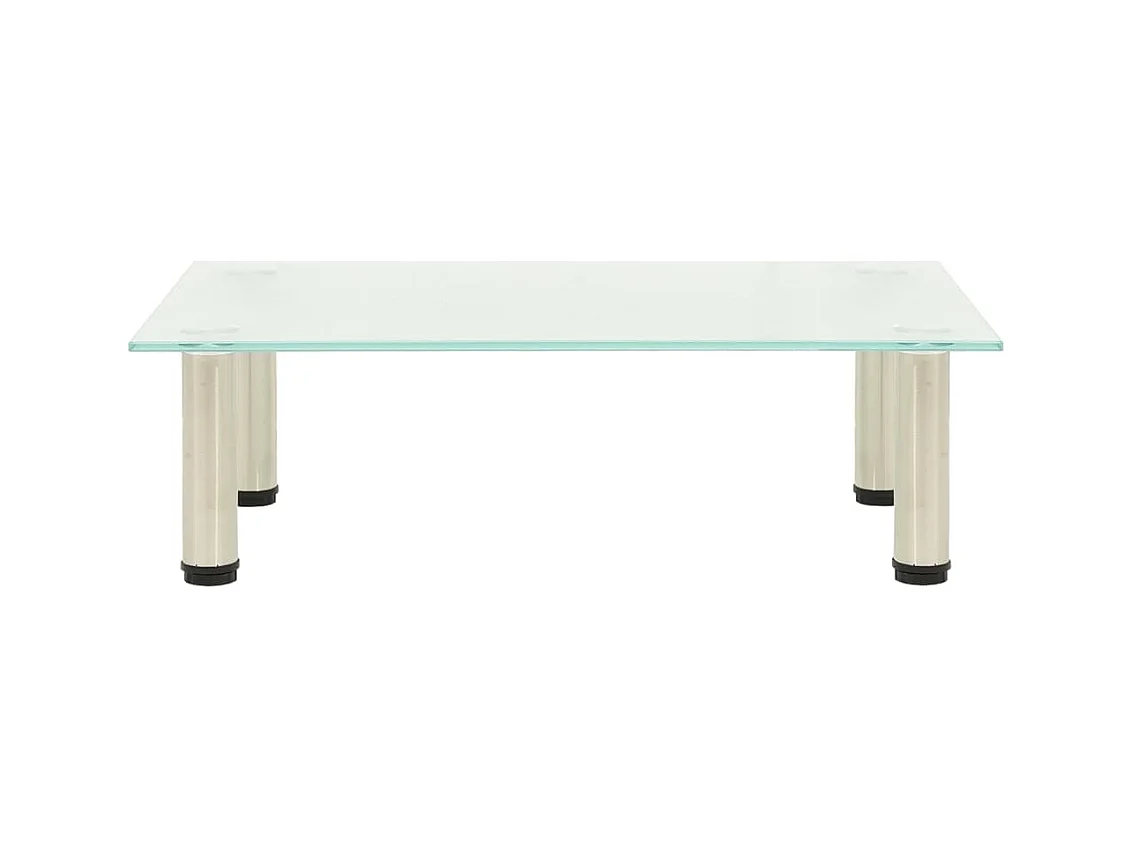 Élie  Meuble TV Givré 60x35x17 cm Verre trempé