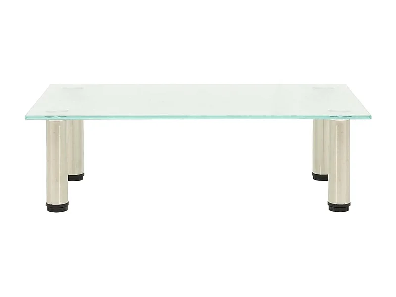 Élie  Meuble TV Givré 60x35x17 cm Verre trempé