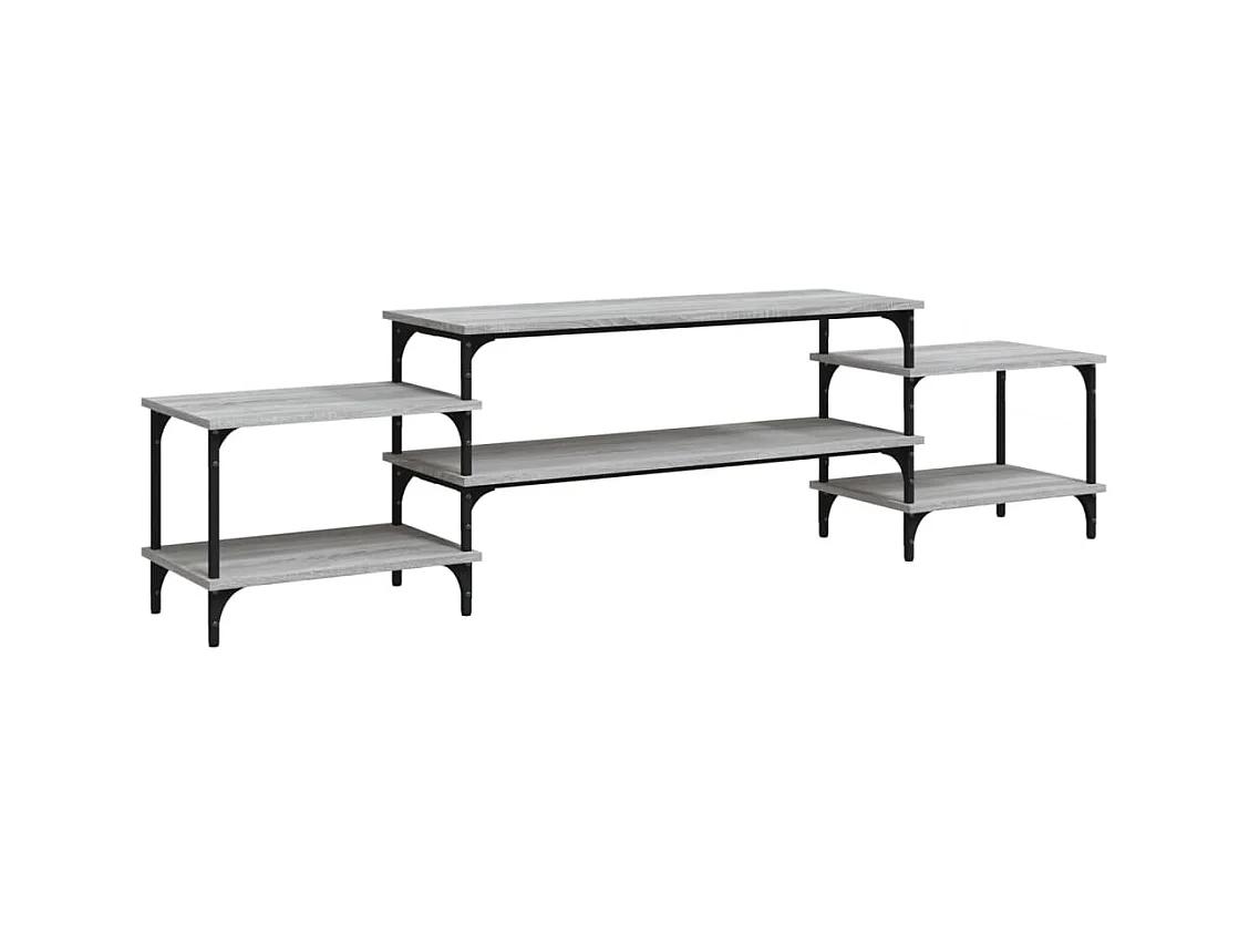 Rebecq  Meuble TV sonoma gris 197x35x52 cm Bois d'ingénierie