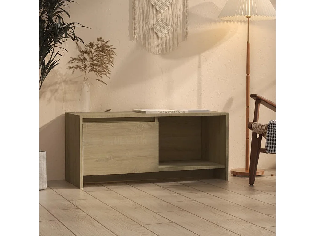 Bay Village  Meuble TV Chêne sonoma 90x35x40 cm Bois d'ingénierie