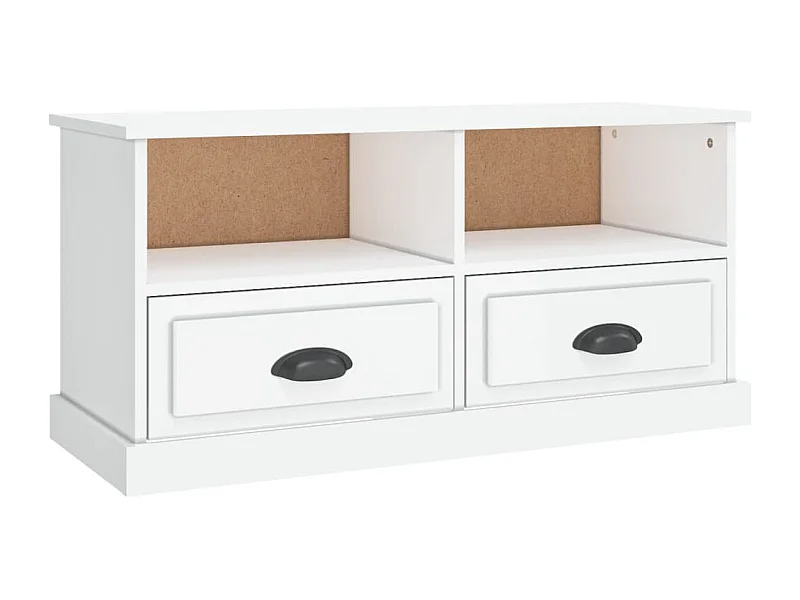 Vrelmi  Tv-meubel 93x35,5x45 cm bewerkt hout hoogglans wit