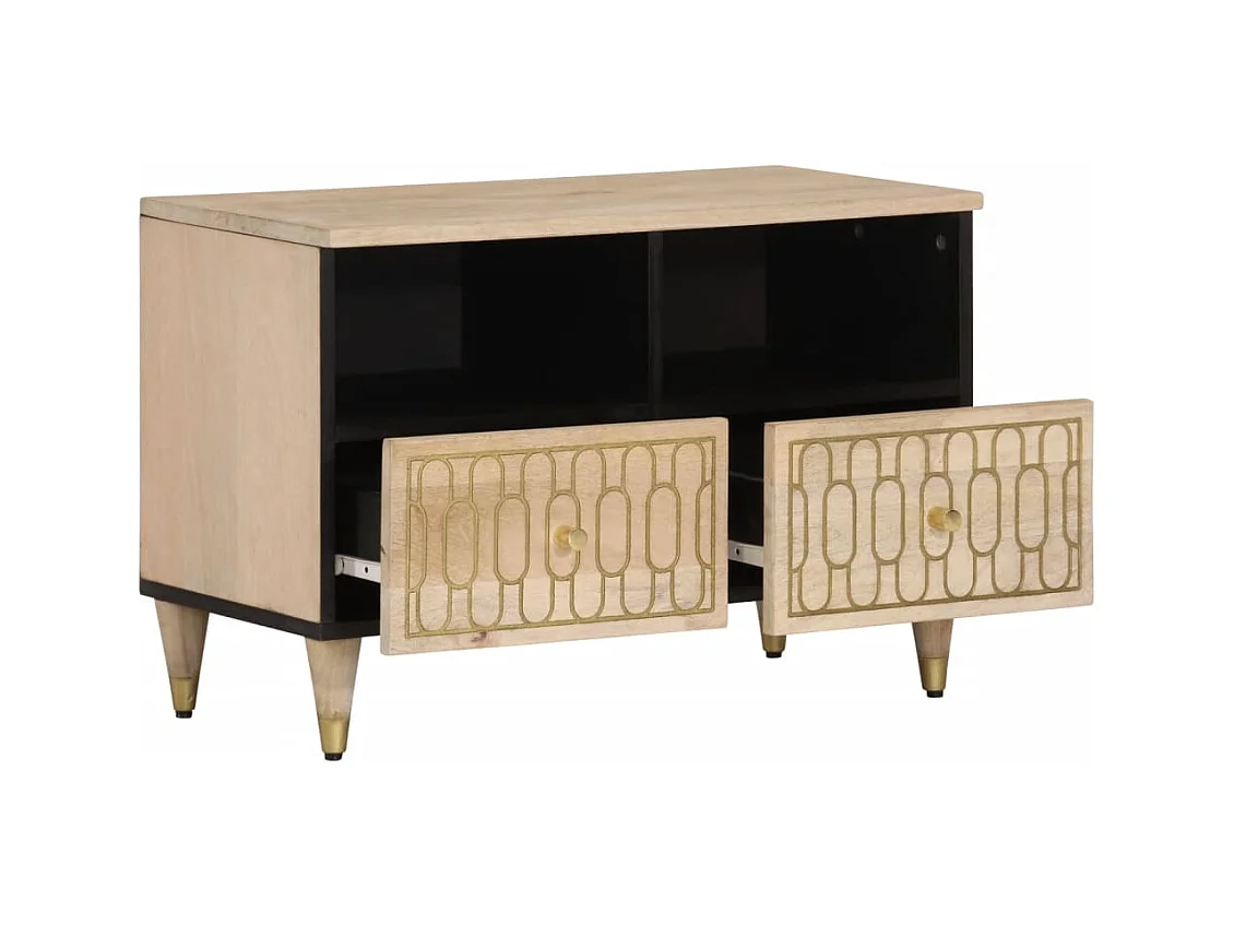 Sophie-Luce  Meuble TV 70x33x46 cm Bois massif de manguier
