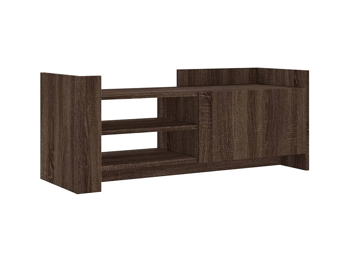 Nando  Tv-meubel 100x35x40 cm bewerkt hout bruin eikenkleur