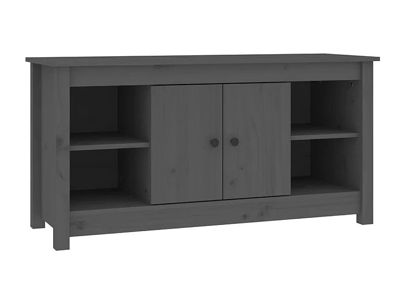 Forest City  Mueble de TV de madera maciza de pino gris 103x36,5x52 cm