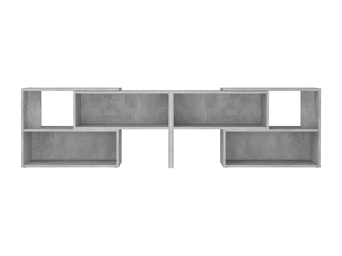 Dalia  Meuble TV Gris béton 149x30x52 cm Bois d'ingénierie