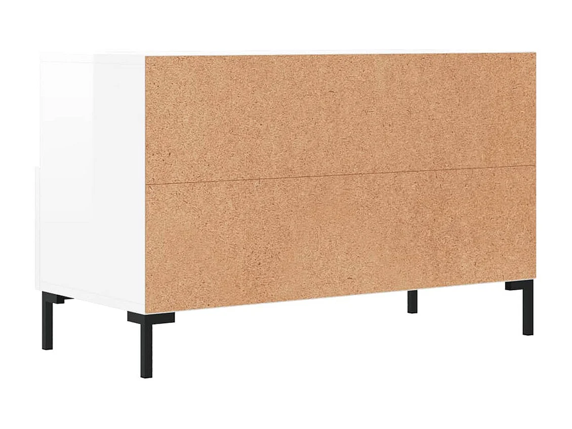 Hirlen  Tv-meubel 80x36x50 cm bewerkt hout hoogglans wit