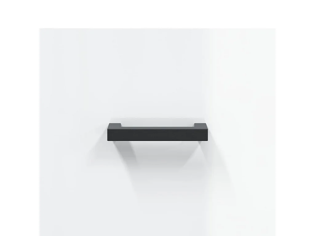 Hirlen  Meuble TV Blanc brillant 80x36x50 cm Bois d'ingénierie