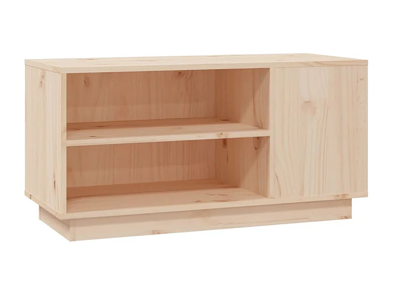 Harry Dean  Mueble de TV de madera maciza de pino 80x35x40,5 cm