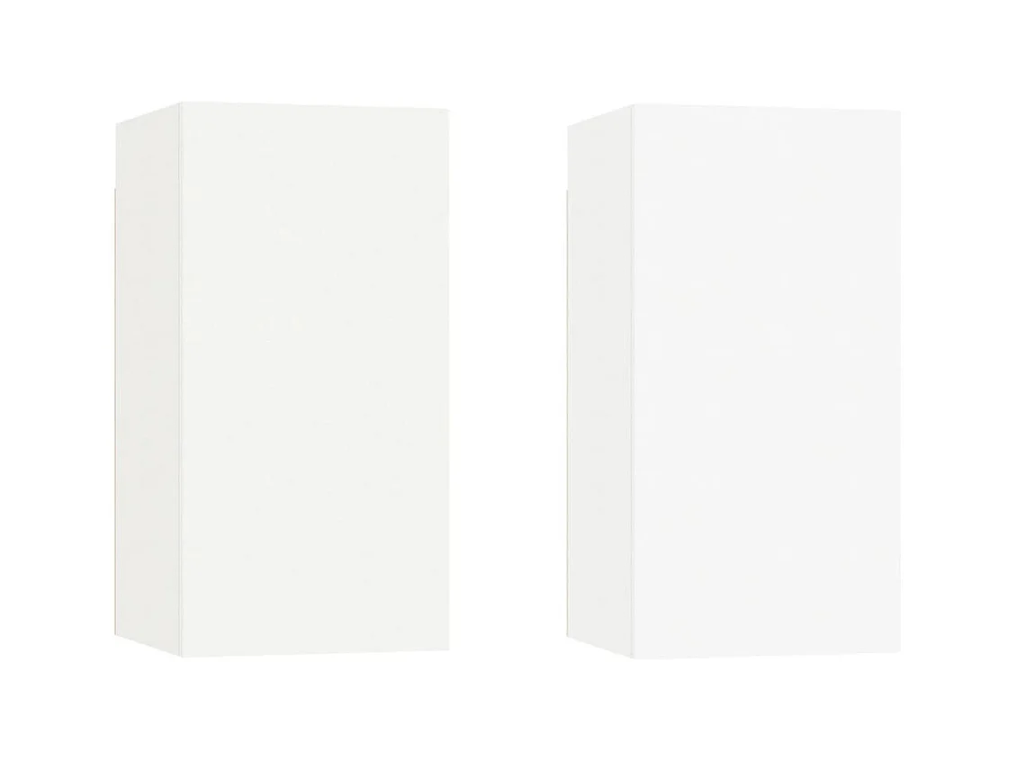 Hoeselt  Meubles TV 2 pcs Blanc 30,5x30x60 cm Bois d’ingénierie