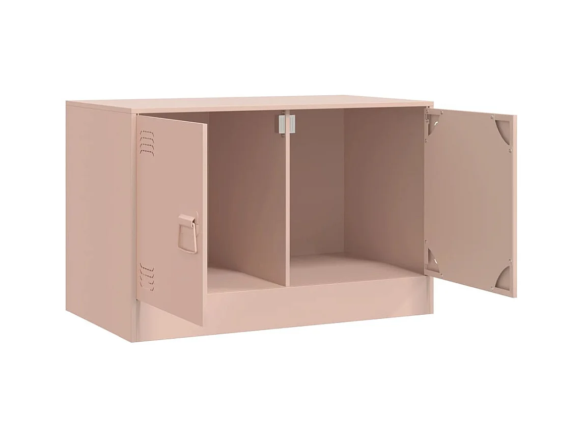 Castlerea  Meubles TV 2 pcs rose 67x39x44 cm acier