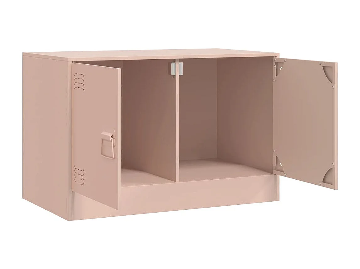 Castlerea  Muebles para TV 2 unidades acero rosa 67x39x44 cm