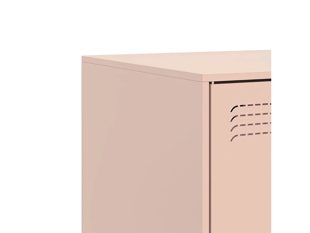 Castlerea  Muebles para TV 2 unidades acero rosa 67x39x44 cm