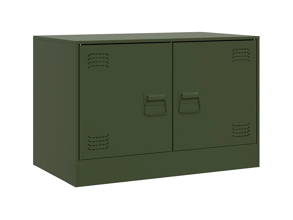 Castlerea  Meubles TV 2 pcs vert olive 67x39x44 cm acier