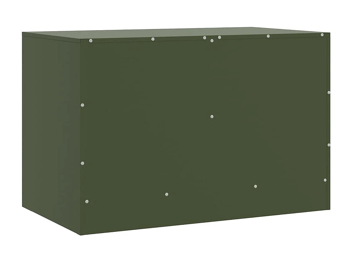Castlerea  Meubles TV 2 pcs vert olive 67x39x44 cm acier