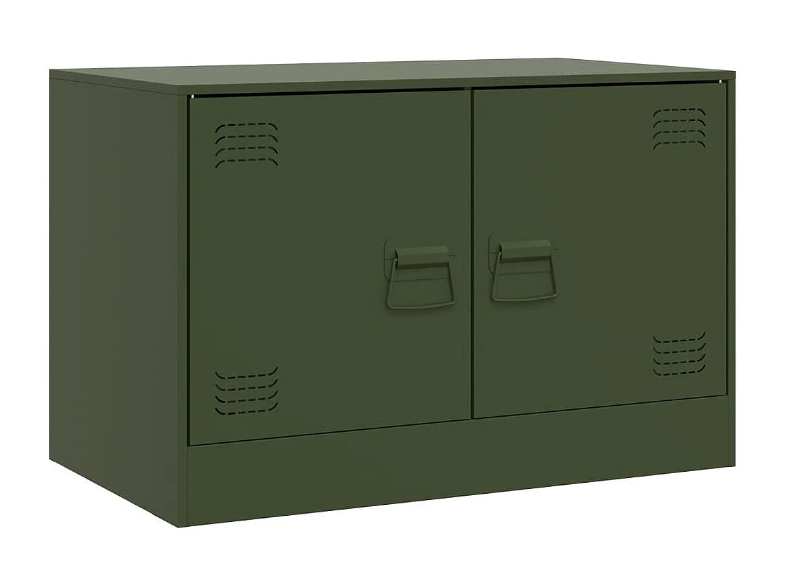 Castlerea  Muebles para TV 2 unidades acero verde oliva 67x39x44 cm