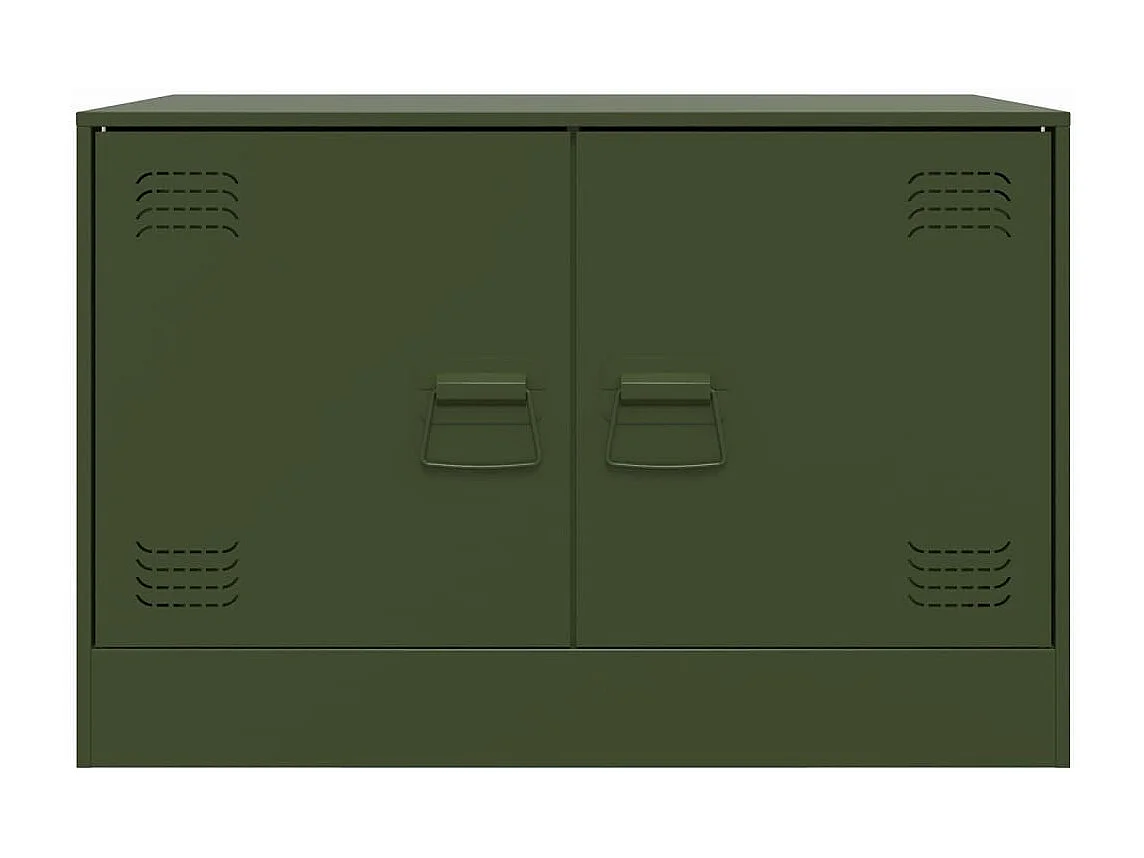 Castlerea  Muebles para TV 2 unidades acero verde oliva 67x39x44 cm
