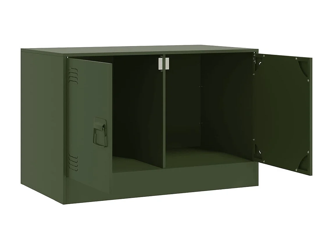 Castlerea  Muebles para TV 2 unidades acero verde oliva 67x39x44 cm