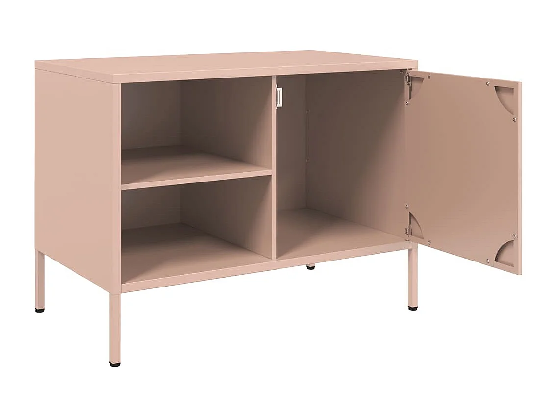 Neris  Meuble TV rose 68x39x50,5 cm acier
