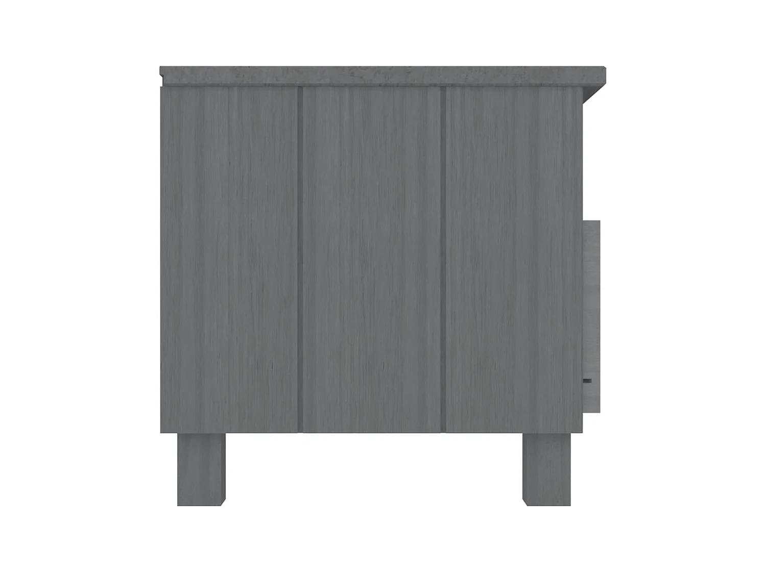 Lilia  Meuble TV HAMAR Gris foncé 106x40x40 cm Bois massif de pin