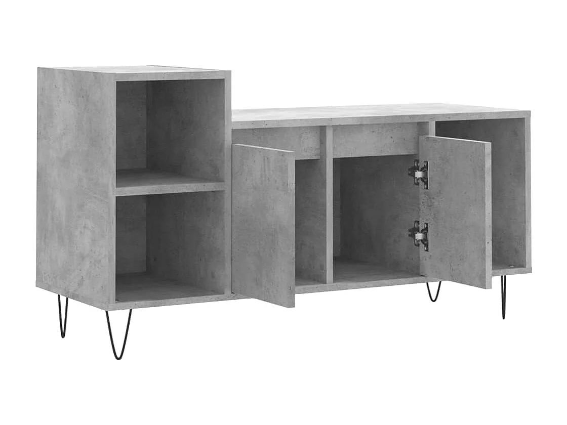 Erinor  Meuble TV Gris béton 100x35x55 cm Bois d'ingénierie
