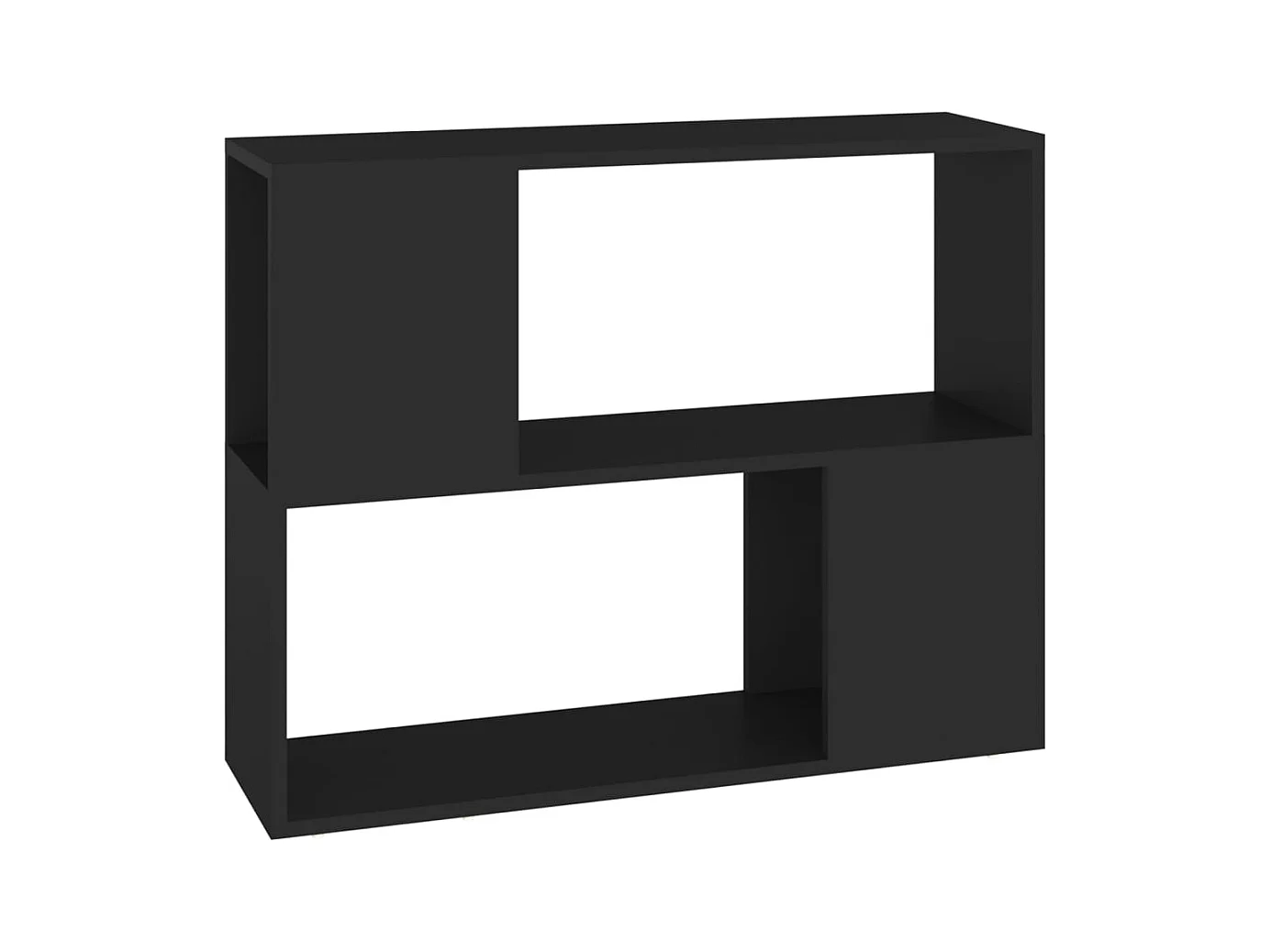 Norman  Meuble TV Noir 80x24x63 cm Bois d'ingénierie