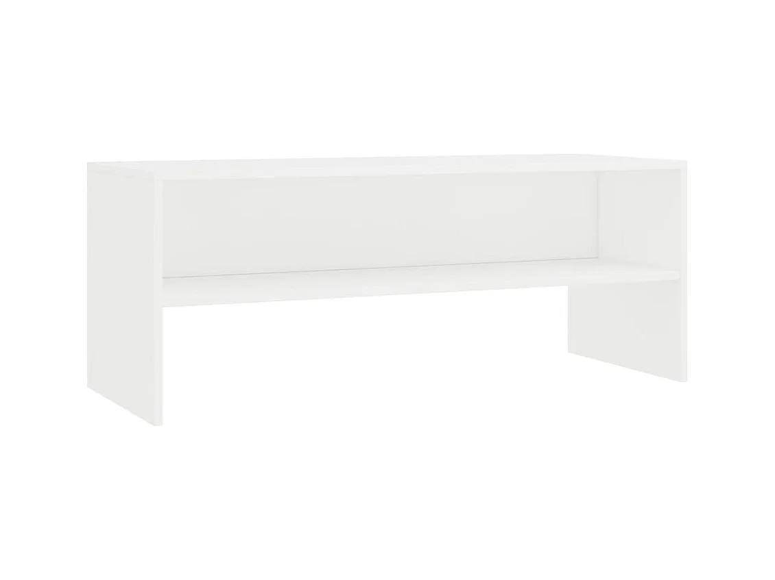 Zerina  Meuble TV Blanc 100x40x40 cm Bois d’ingénierie