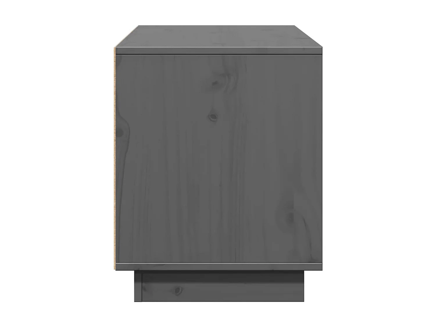 Eldir  Meuble TV Gris 110,5x35x44 cm Bois de pin massif