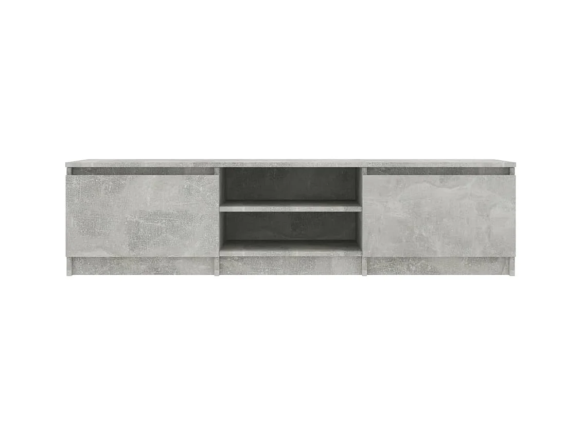 Kingman  Meuble TV Gris béton 140x40x35,5 cm Bois d'ingénierie