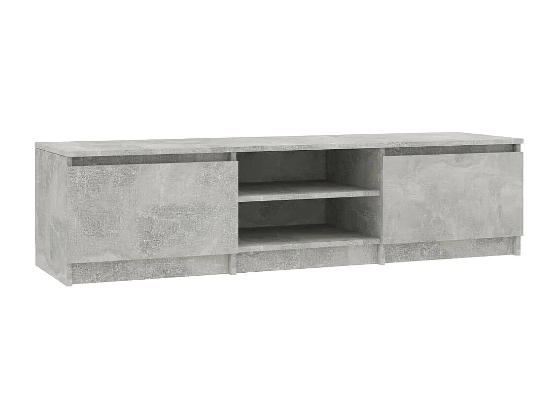 Kingman  Meuble TV Gris béton 140x40x35,5 cm Bois d'ingénierie