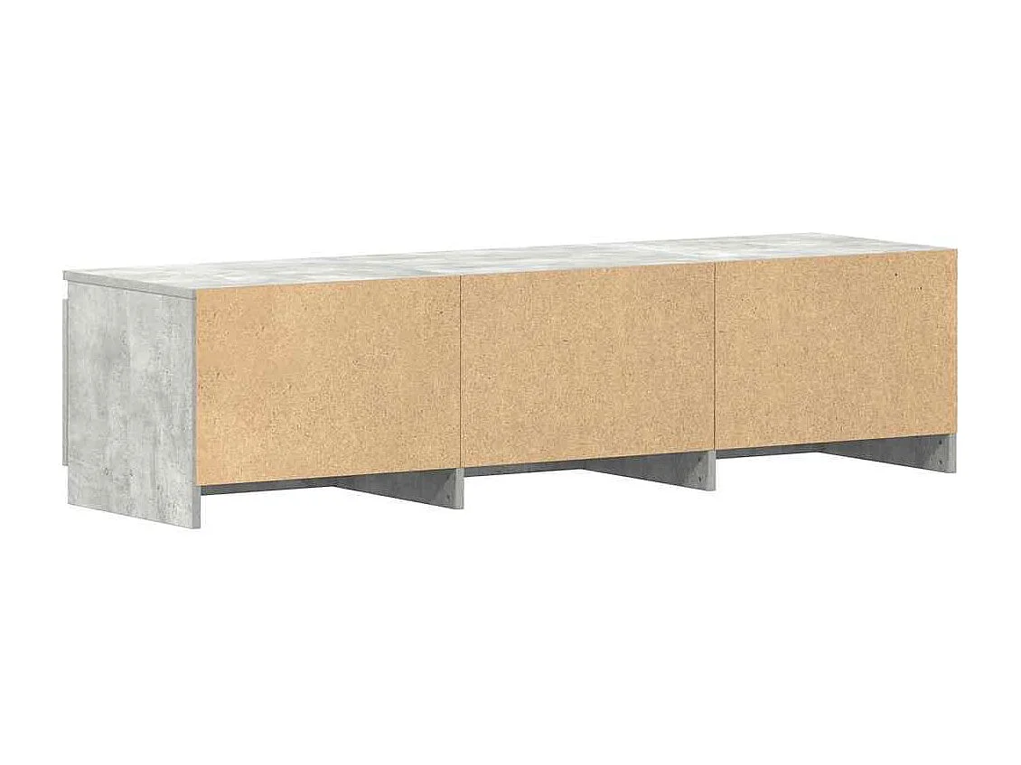 Kingman  Meuble TV Gris béton 140x40x35,5 cm Bois d'ingénierie