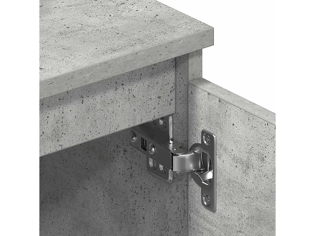 Kingman  Meuble TV Gris béton 140x40x35,5 cm Bois d'ingénierie