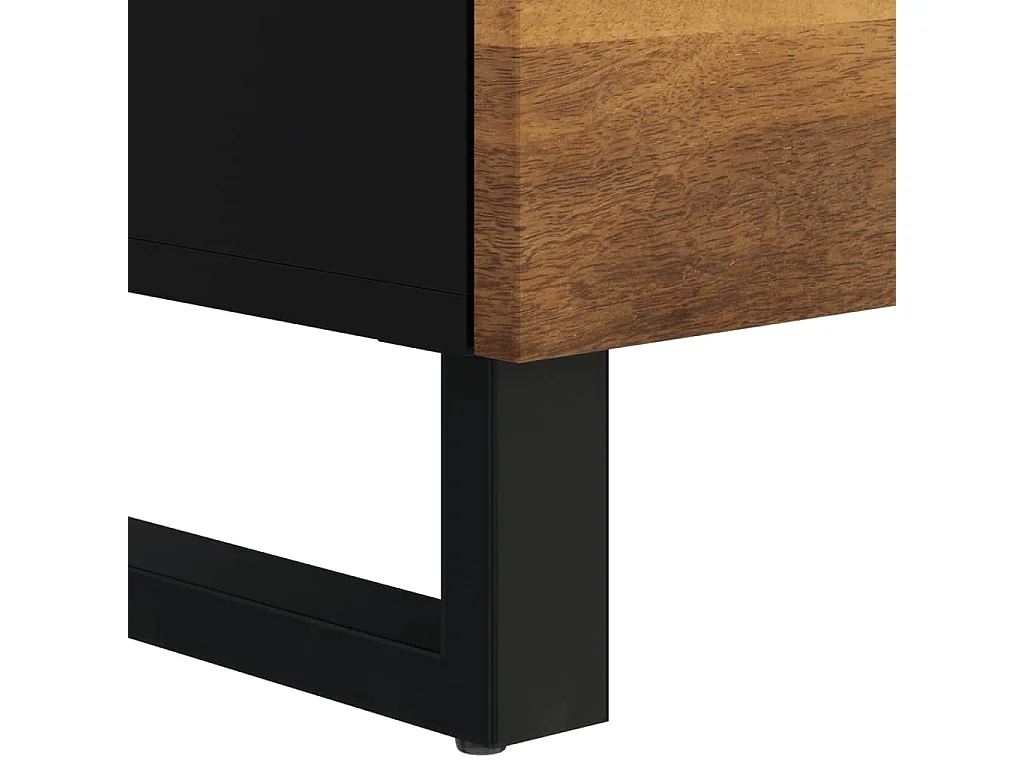 Bellport  Meuble TV 100x33x46 cm bois de manguier et d'ingénierie