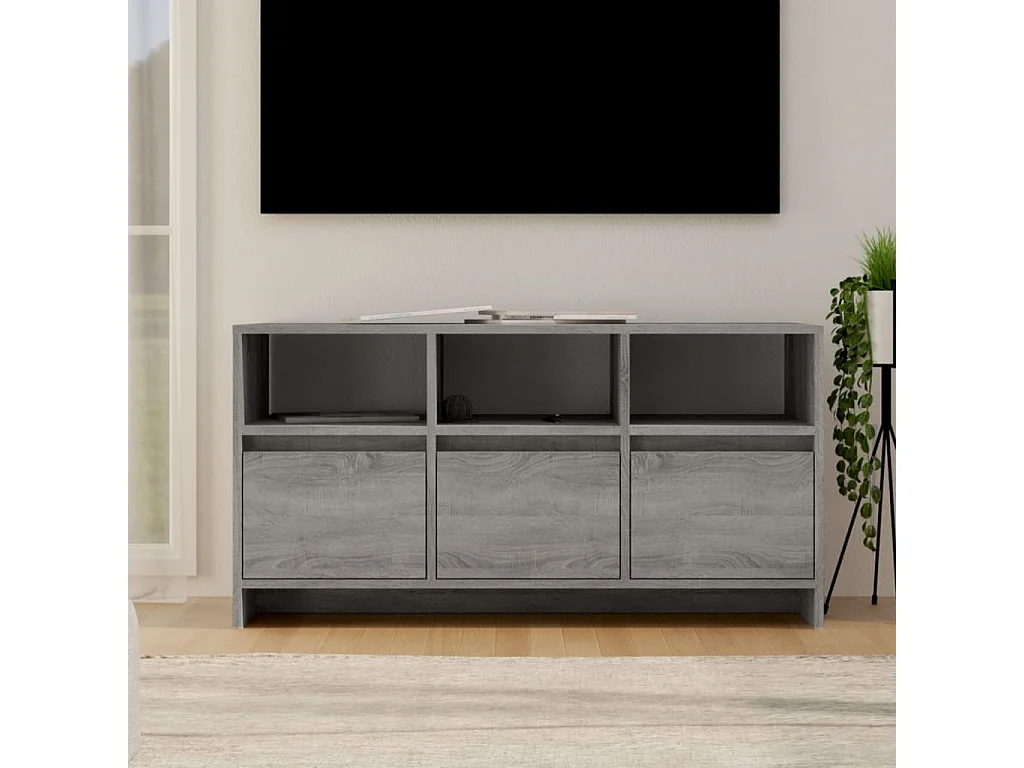 Skorva  Meuble TV Sonoma gris 102x37,5x52,5 cm Bois d'ingénierie
