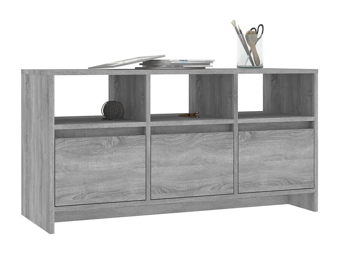 Skorva  Meuble TV Sonoma gris 102x37,5x52,5 cm Bois d'ingénierie