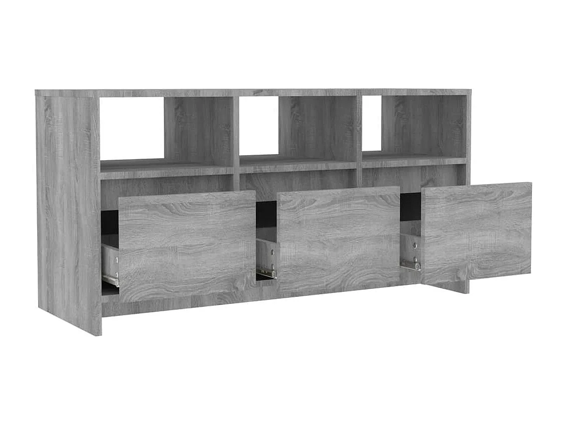 Skorva  Meuble TV Sonoma gris 102x37,5x52,5 cm Bois d'ingénierie