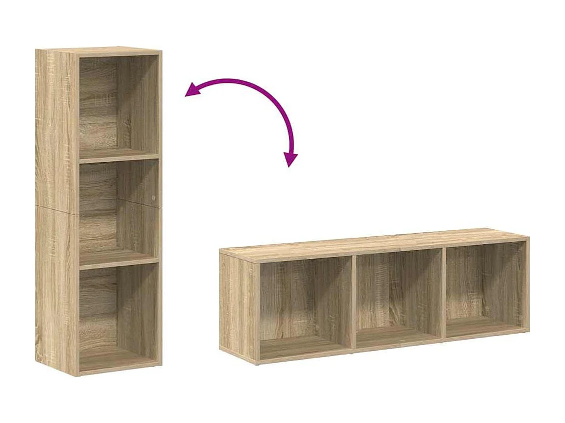 Pieter  Bibliothèque/Meuble TV chêne sonoma bois d'ingénierie