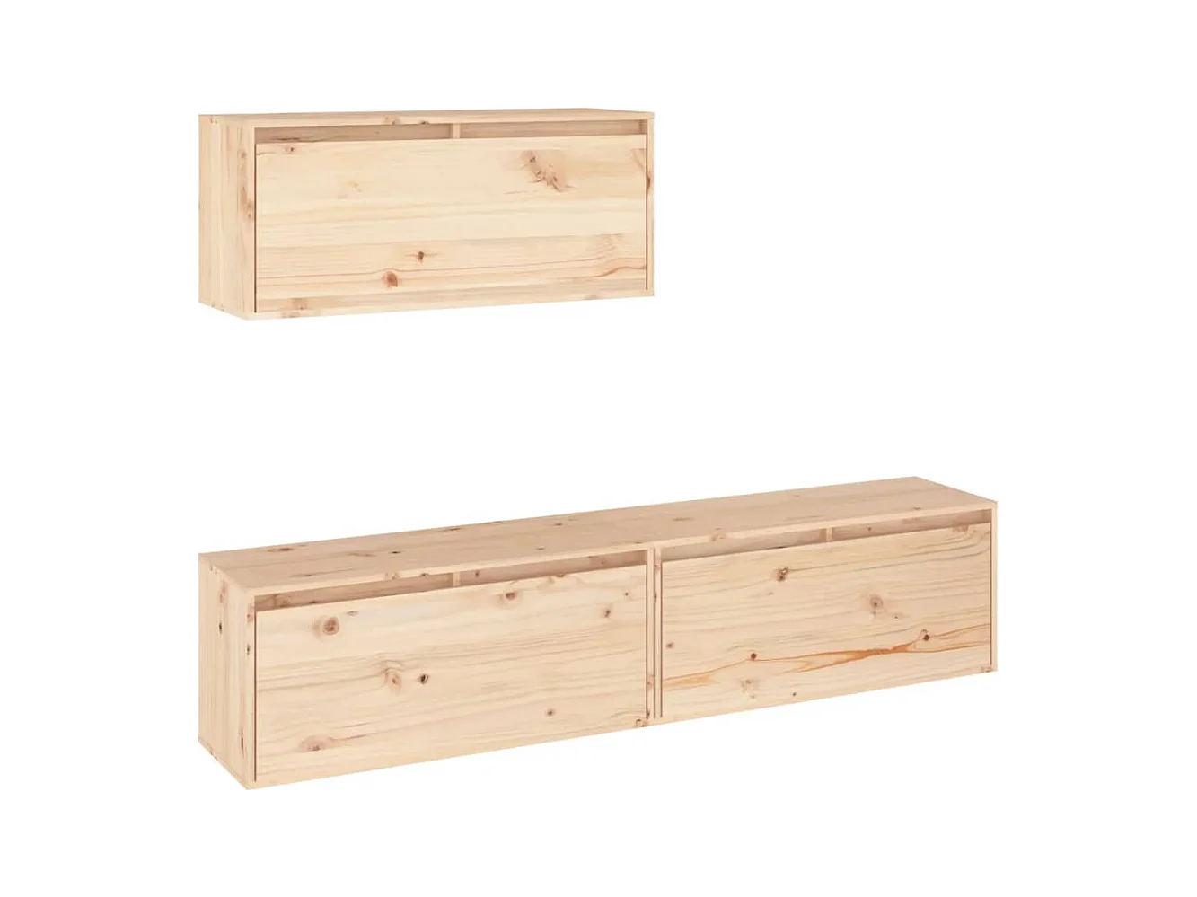 Palermo  Meubles TV 3 pcs Bois massif de pin