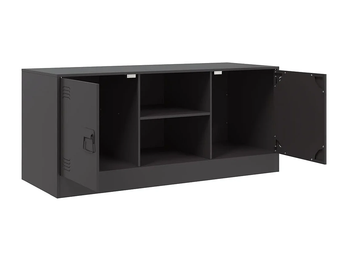 Jean-Claude  Mueble para TV de acero negro 99x39x44 cm
