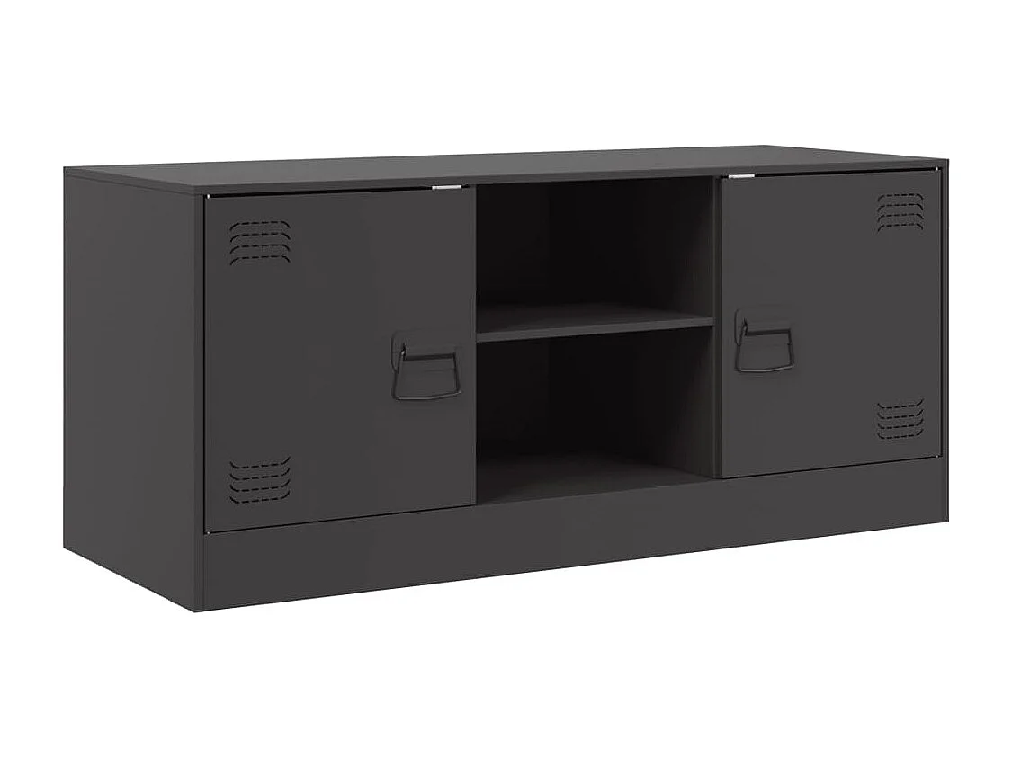 Jean-Claude  Mueble para TV de acero negro 99x39x44 cm