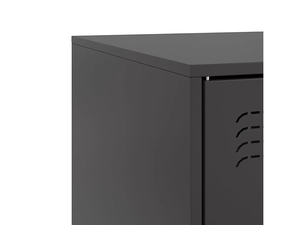 Jean-Claude  Mueble para TV de acero negro 99x39x44 cm