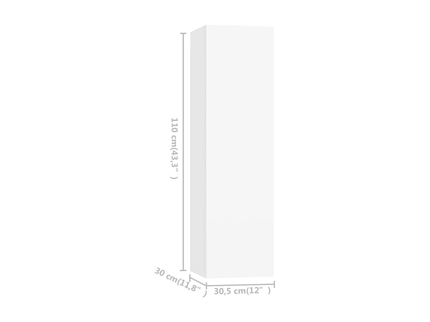 Maria  Ensemble de meuble TV 4 pcs Blanc Bois d'ingénierie