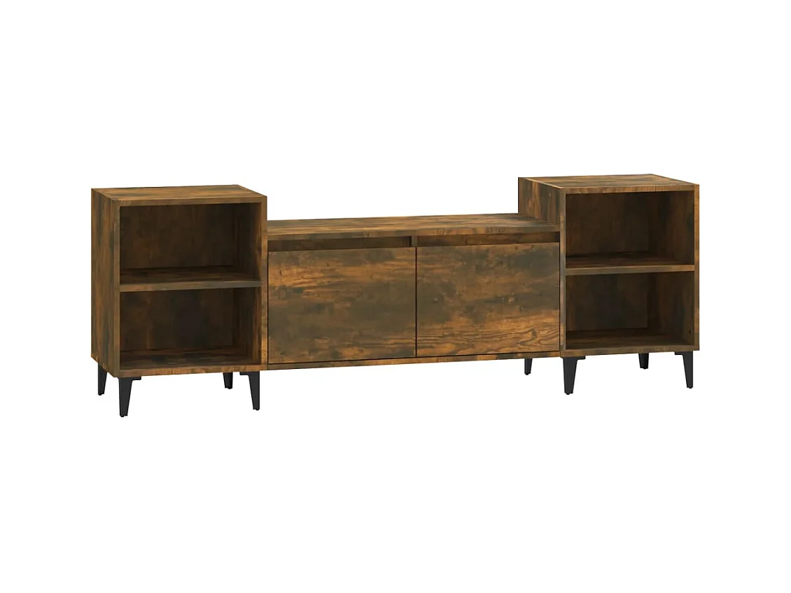 Blakely  Meuble TV Chêne fumé 160x35x55 cm Bois d'ingénierie