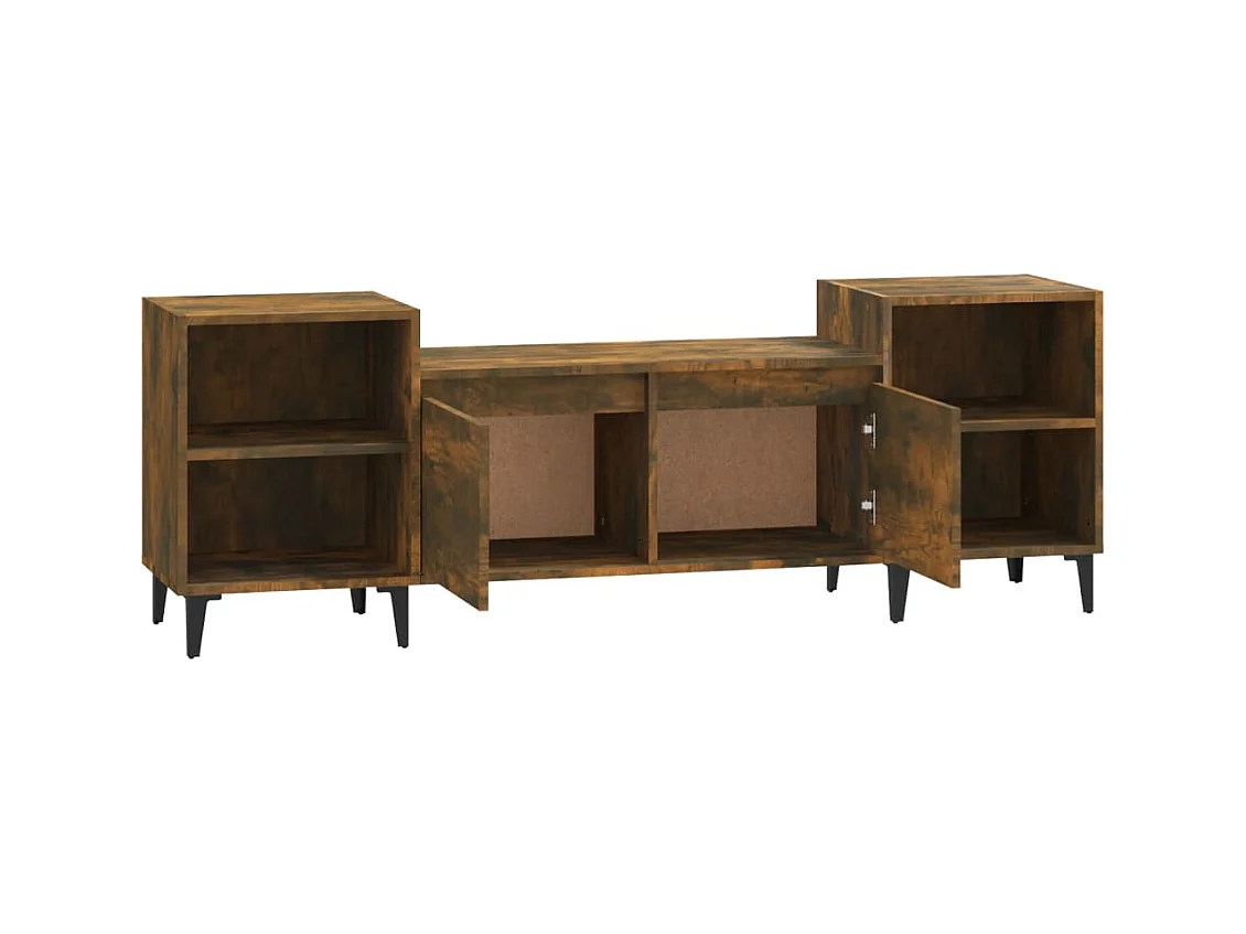 Blakely  Meuble TV Chêne fumé 160x35x55 cm Bois d'ingénierie