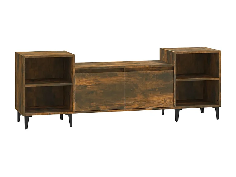 Blakely  Meuble TV Chêne fumé 160x35x55 cm Bois d'ingénierie