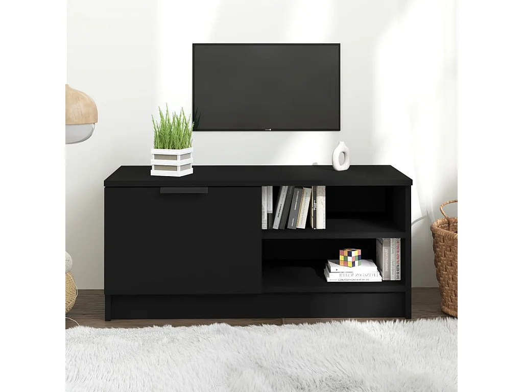 Bryvra  Tv-meubel 80x35x36,5 cm bewerkt hout zwart