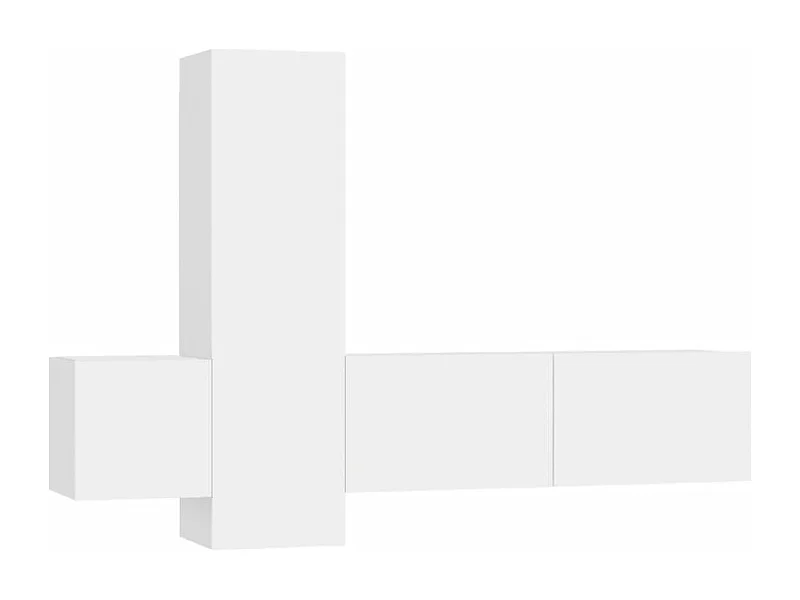 Daingean  Ensemble de meubles TV 3 pcs Blanc Bois d'ingénierie