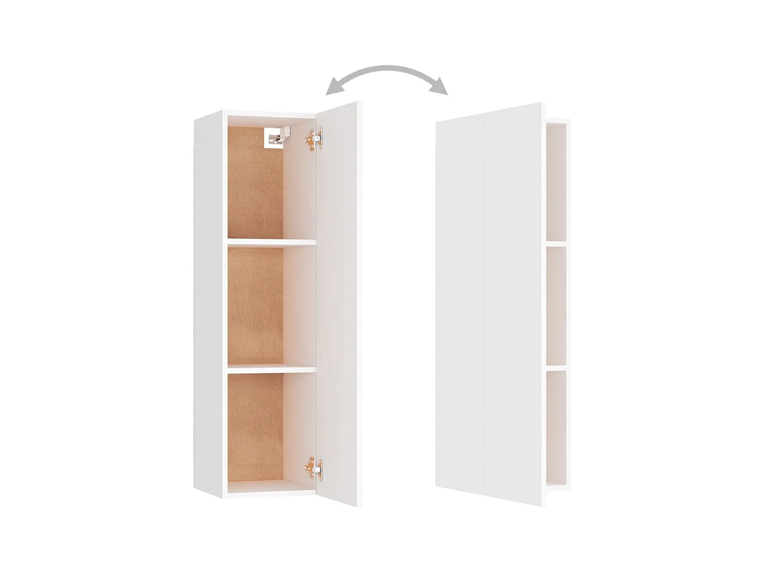 Daingean  Ensemble de meubles TV 3 pcs Blanc Bois d'ingénierie