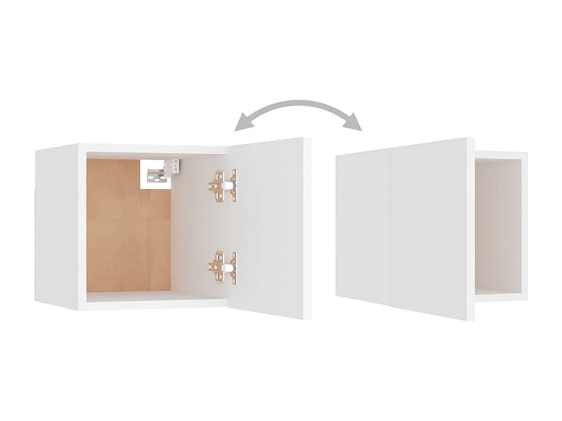 Daingean  Ensemble de meubles TV 3 pcs Blanc Bois d'ingénierie