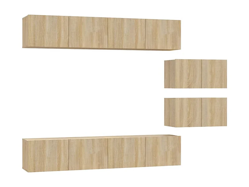 Juliette  Ensemble de meubles TV 6 pcs Chêne sonoma Bois d'ingénierie