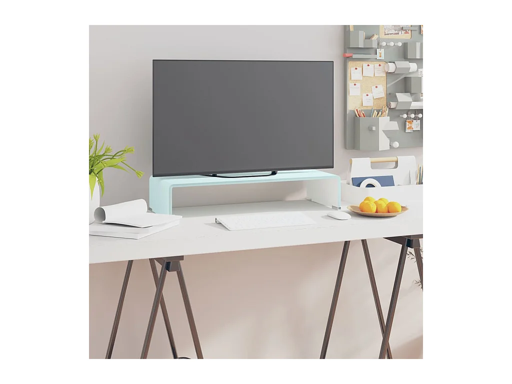 Fall River  Meuble TV/Support pour moniteur 60x25x11 cm verre vert